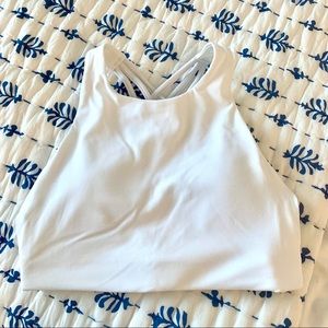 NWOT Athleta High Neck Sports Bra - White
